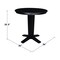 International Concepts 36 in. Solid Wood Round Top Pedestal Dining Table - 35.9 in. High, Black K46-36RT-23B-36 - alternate 4